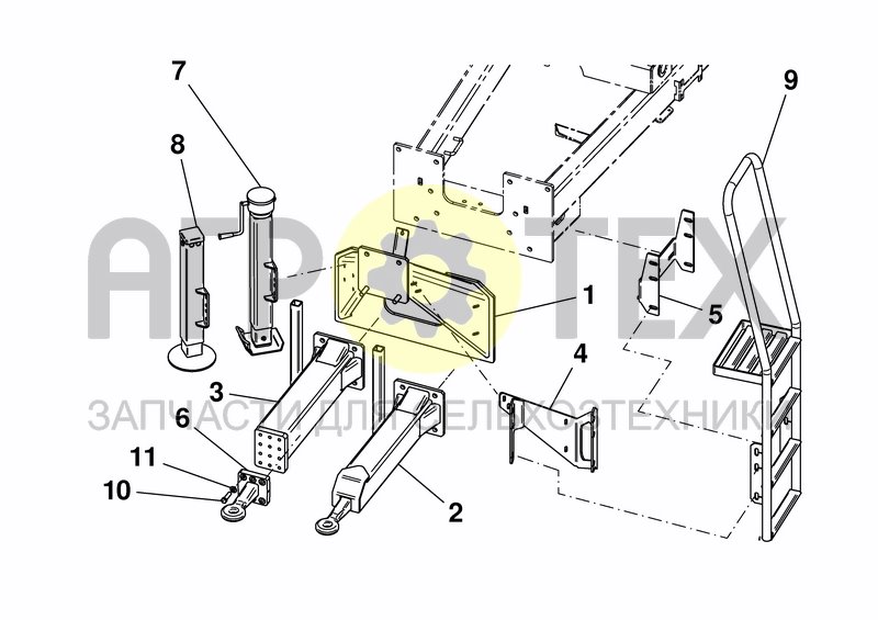 Чертеж DRAWBAR HIGHER LINKAGE