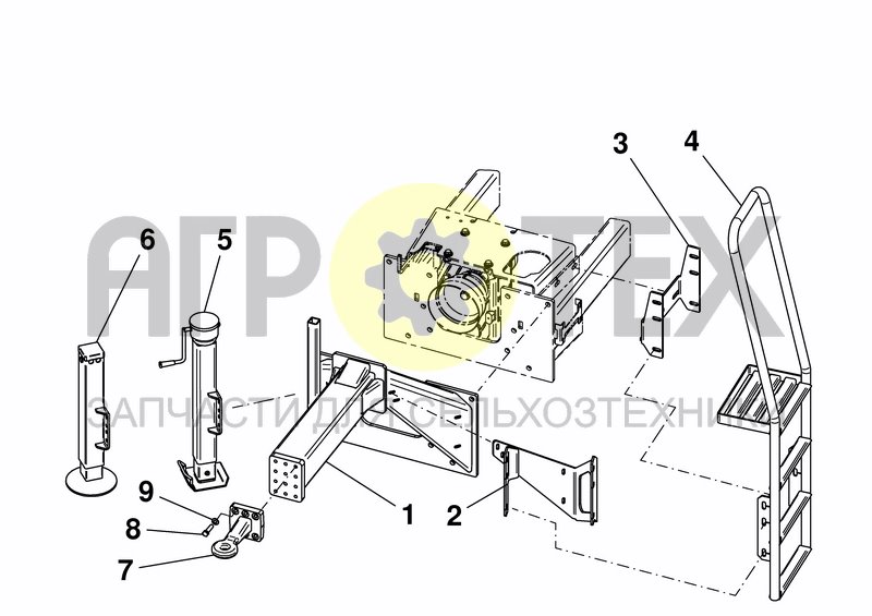 Чертеж DRAWBAR HIGHER LINKAGE