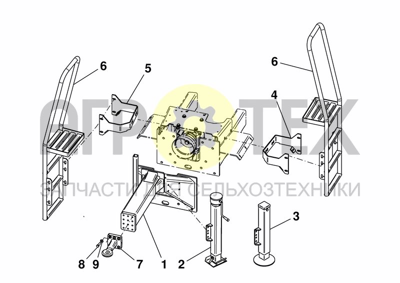 Чертеж DRAWBAR HIGHER LINKAGE FRONT CONV