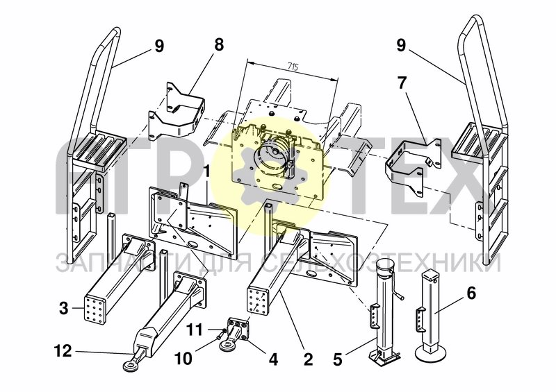 Чертеж DRAWBAR HIGHER LINKAGE