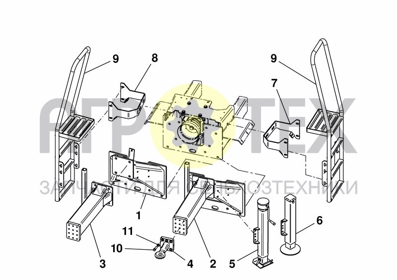 Чертеж DRAWBAR HIGHER LINKAGE