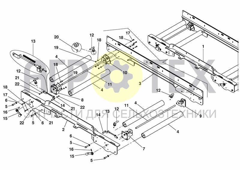 Чертеж TWINLIFT CONVEYOR - BASE FRAME