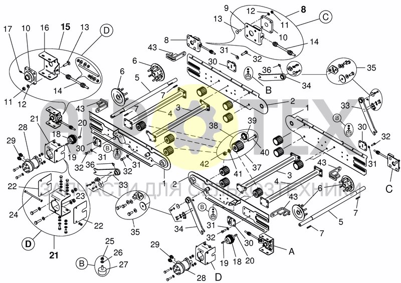 Чертеж TWINLIFT CONVEYOR - DRIVE LEFT / RIGHT