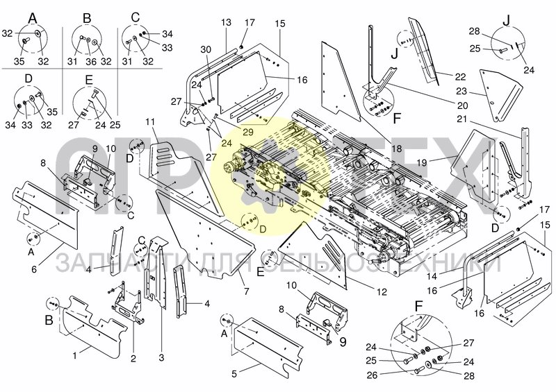 Чертеж TWINLIFT CONVEYOR - PROTECTION DEVICES