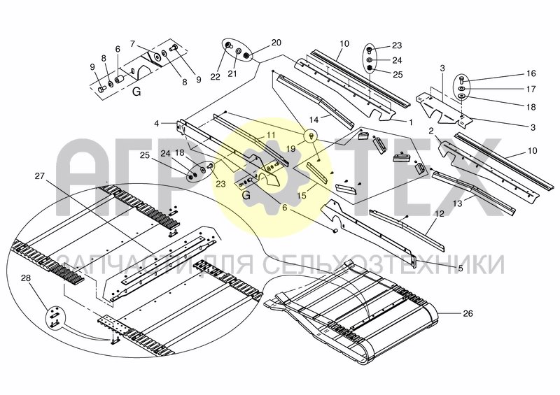 Чертеж TWINLIFT CONVEYOR - BELT WITH SEALINGS