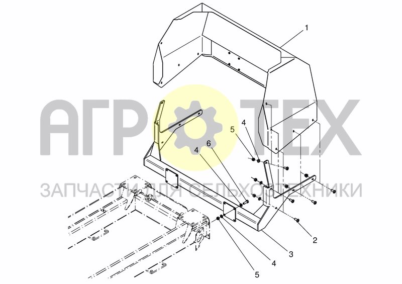 Чертеж HOPPER - DISCHARGE BIN ON SLIDE MIDDLE/REAR