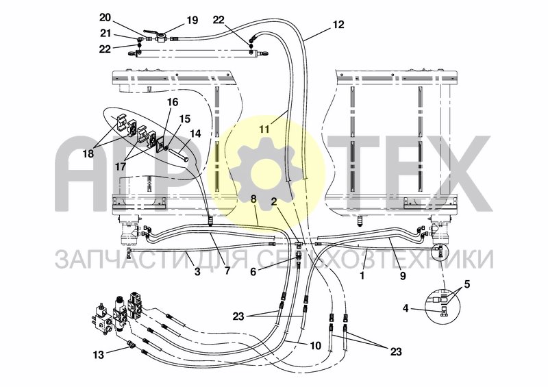 Чертеж CONVEYOR SHIFTABLE - HYDRAULIC REAR