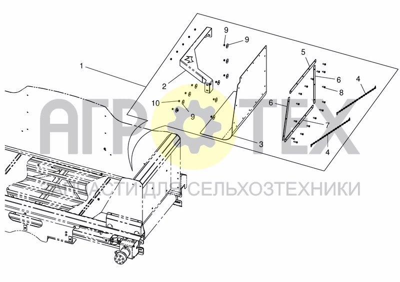 Чертеж CONVEYOR SHIFTABLE - BACKING FLANNEL LEFT