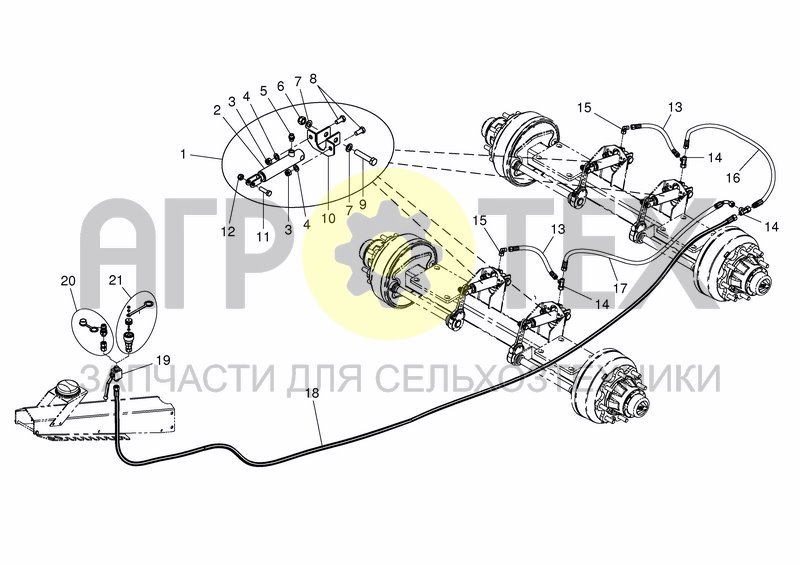 Чертеж HYDR BRAKE - TANDEM AXLE