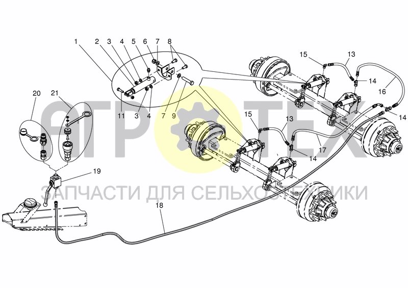 Чертеж HYDR BRAKE - TANDEM AXLE