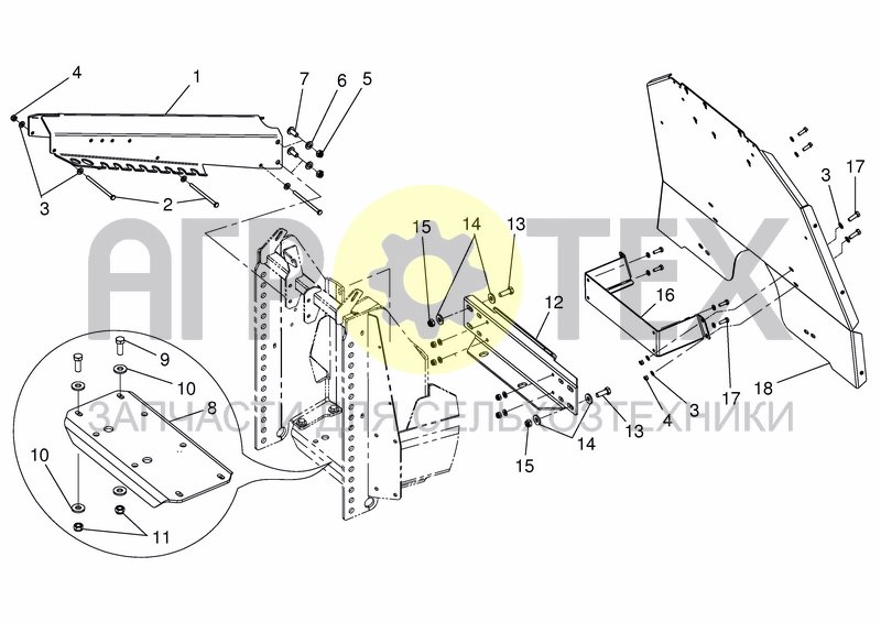 Чертеж CHASSIS PARTS - FRONT