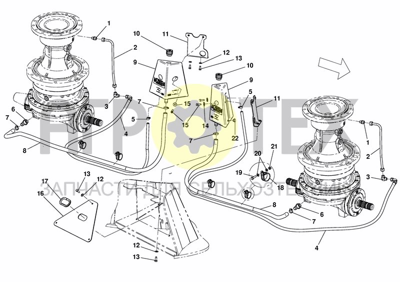 Чертеж EXPANSION TANK MIXING GEAR