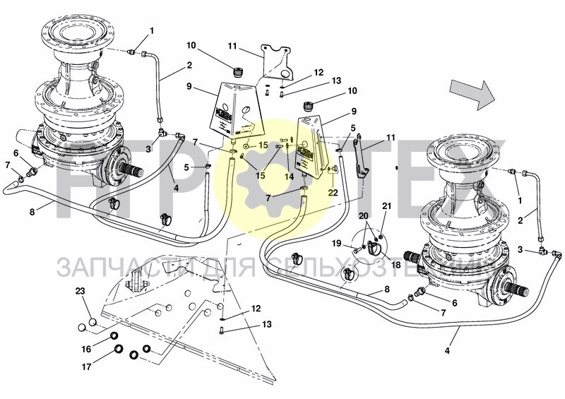 Чертеж EXPANSION TANK MIXING GEAR