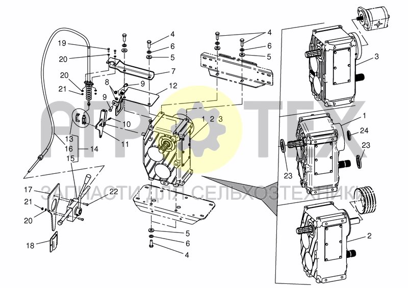 Чертеж SWITCH GEAR - BOWDEN CABLE SHIFT