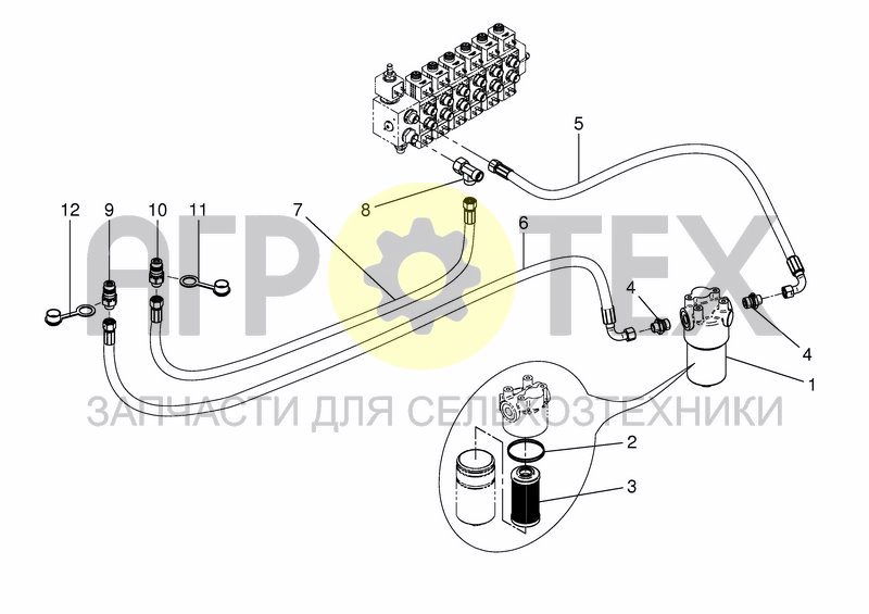 Чертеж WIRELESS SWE - HYDR OIL SUPPLY - TRACTOR