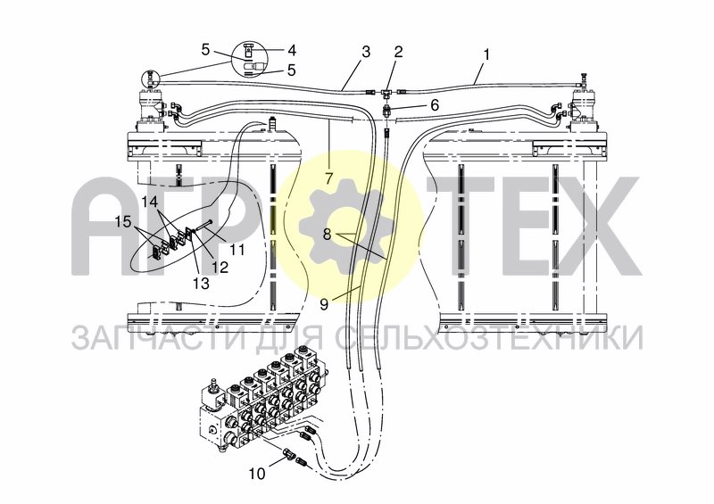 Чертеж CONVEYOR 2100, FRONT MOUNT - HYDRAULIC