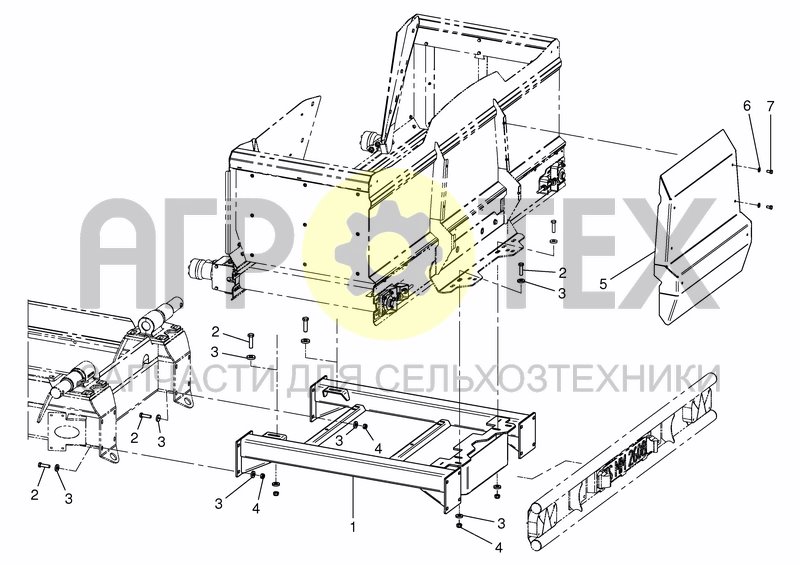 Чертеж CONVEYOR 2300/CONV SHIFTABLE - REAR MOUNT