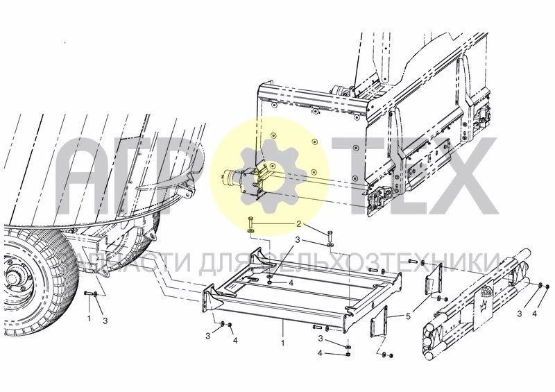 Чертеж CONVEYOR 2300 - MOUNTING REAR