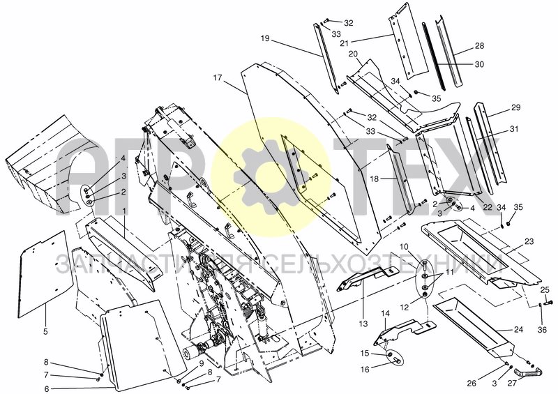 Чертеж STRAW BLOWER - INSTALLATION