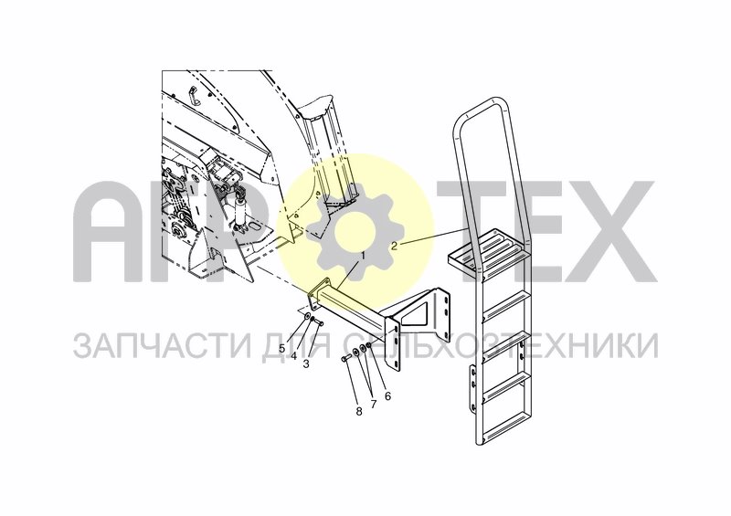 Чертеж LADDER WITH STRAW BLOWER