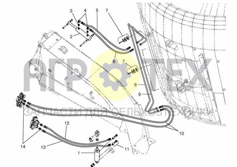 Чертеж STRAW BLOWER - HYDRAULIC SYSTEM