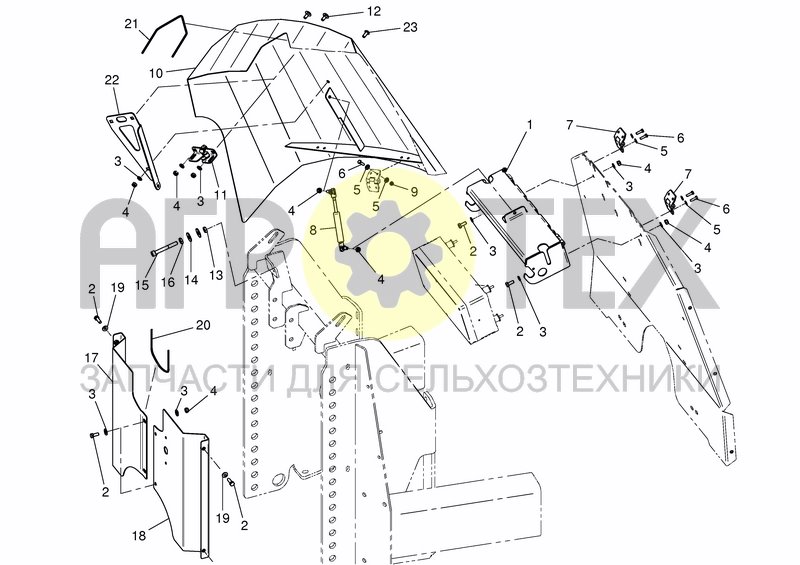 Чертеж FRONT HOOD / GEAR COVER