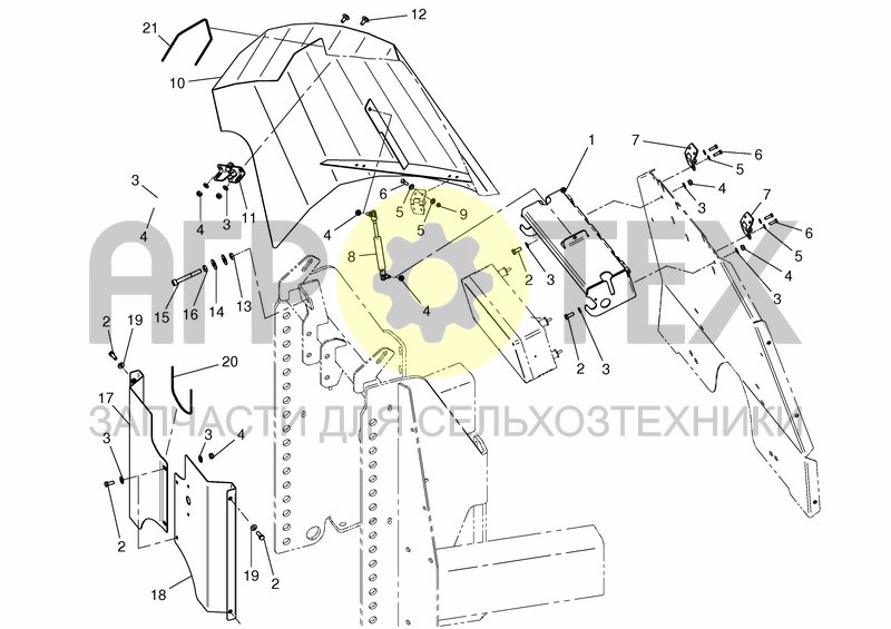 Чертеж FRONT HOOD / GEAR COVER