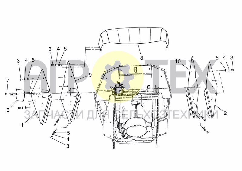 Чертеж COVER BY FRONT SIDE SLIDE/ - CONVEYOR