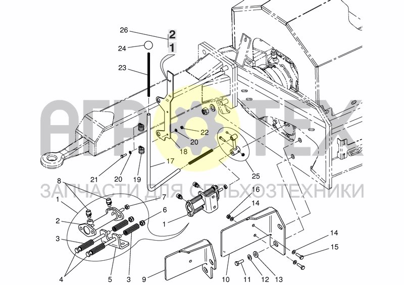 Чертеж HYDR GEARSHIFT SSG60 - UPPER DRAWBAR