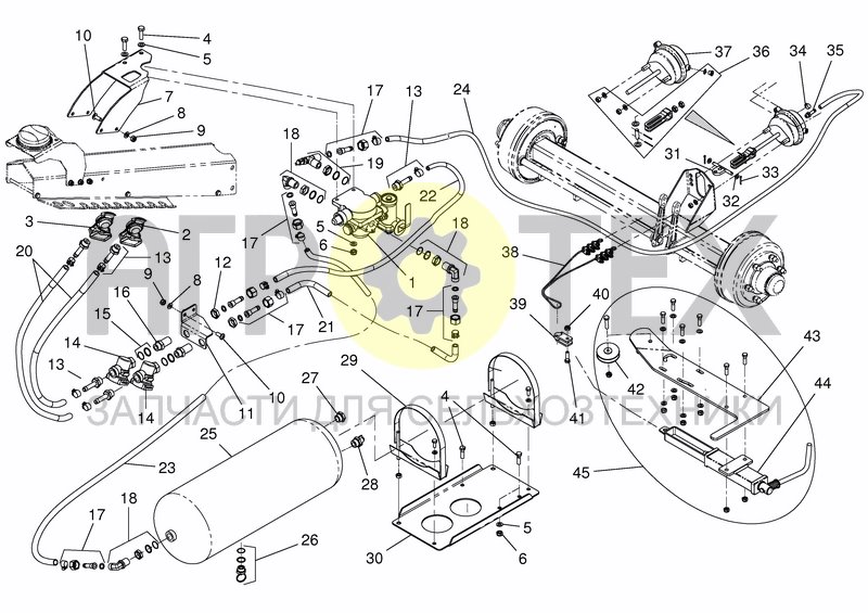 Чертеж TWO LINE AIR BRAKE