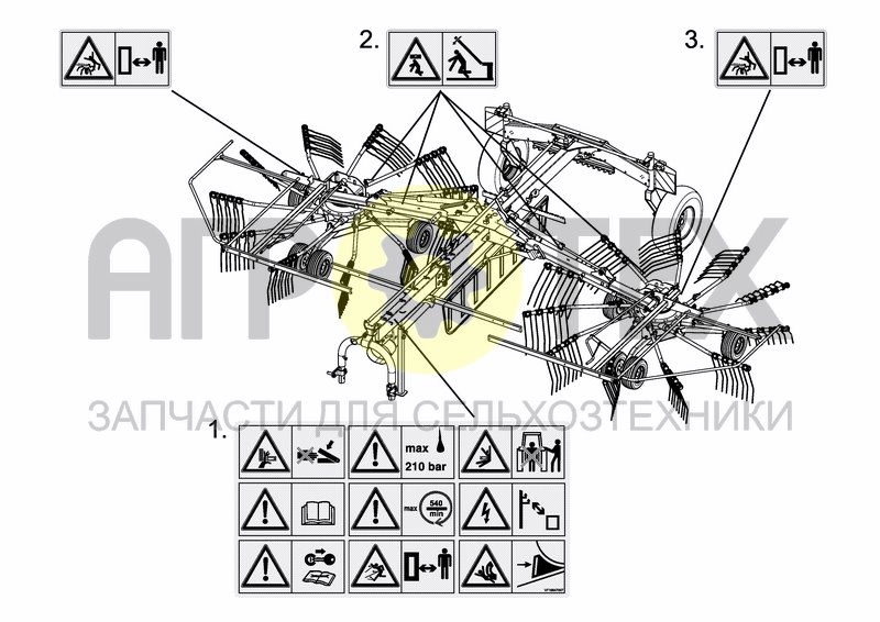 Чертеж WARNING DECAL EU/OTHERS EU/OTHERS  VERSION