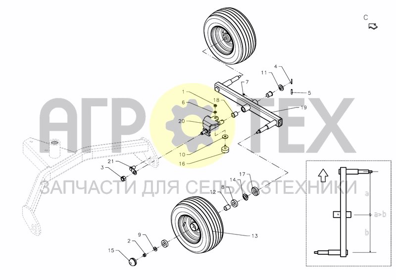 Чертеж TANDEM AXLE OPTION