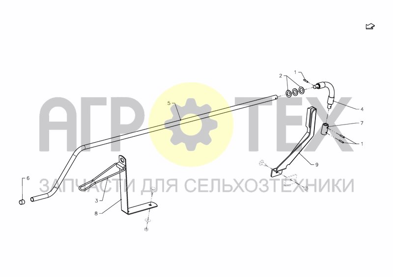 SETTING MECHANISM CRANK EXTENSION OPTION (№1 на схеме)