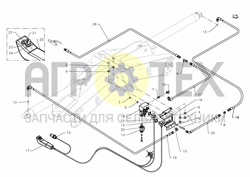 Чертеж HYDRAULIC SINGLE LIFT OPTION