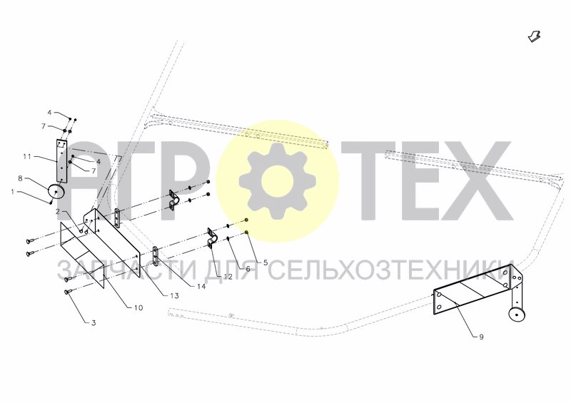 Чертеж WARNING PANEL FRONT OPTION CH