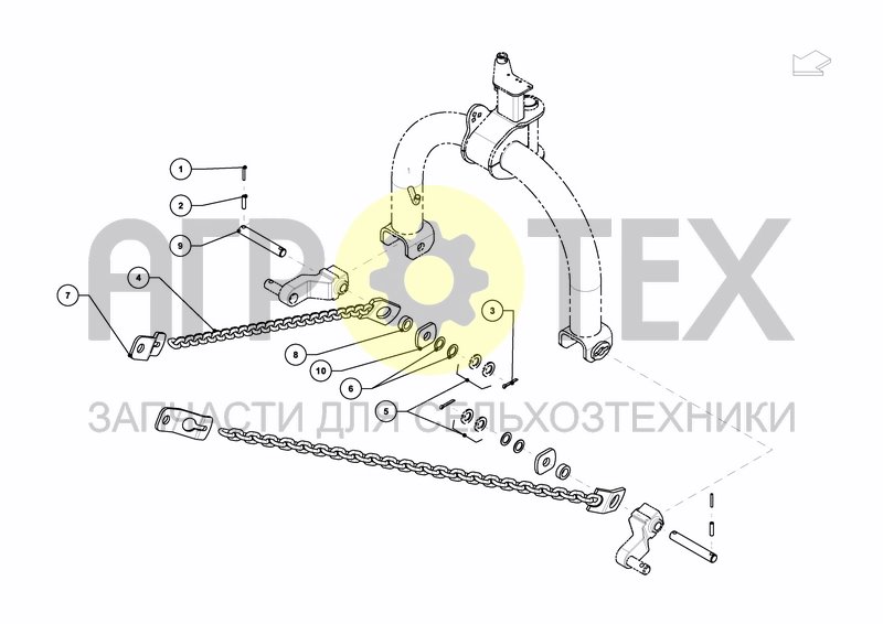 Чертеж SAFETY CHAIN FRANCE OPTION