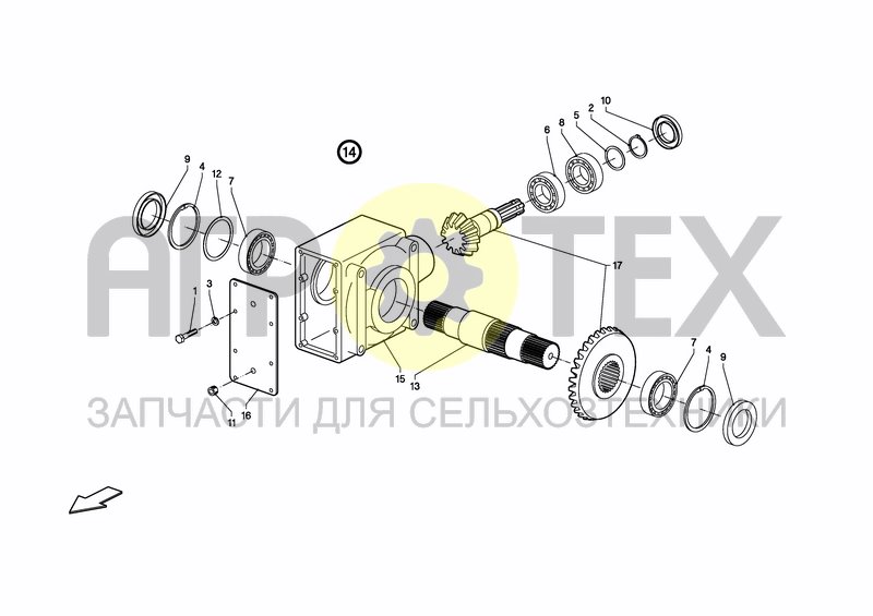 Чертеж GEARBOX ASSY