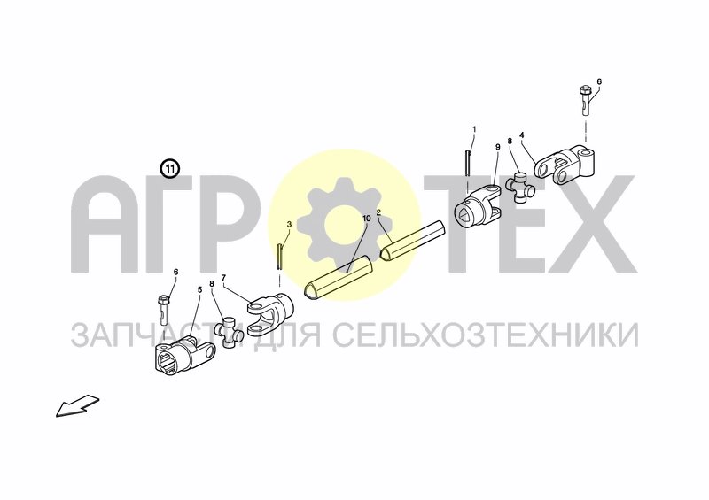 Чертеж SHAFTS, UNIV.JOINT