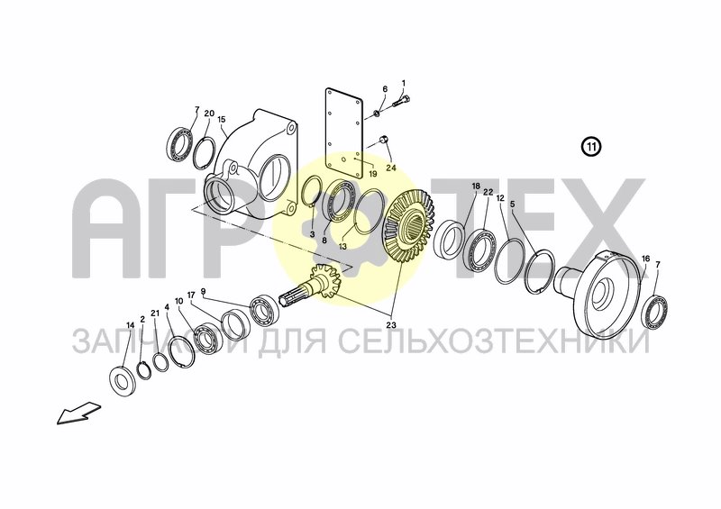 Чертеж GEARBOX ASSY