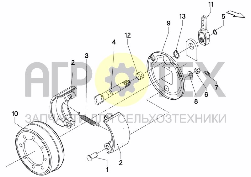 Чертеж BRAKE DRUM, TANDEM