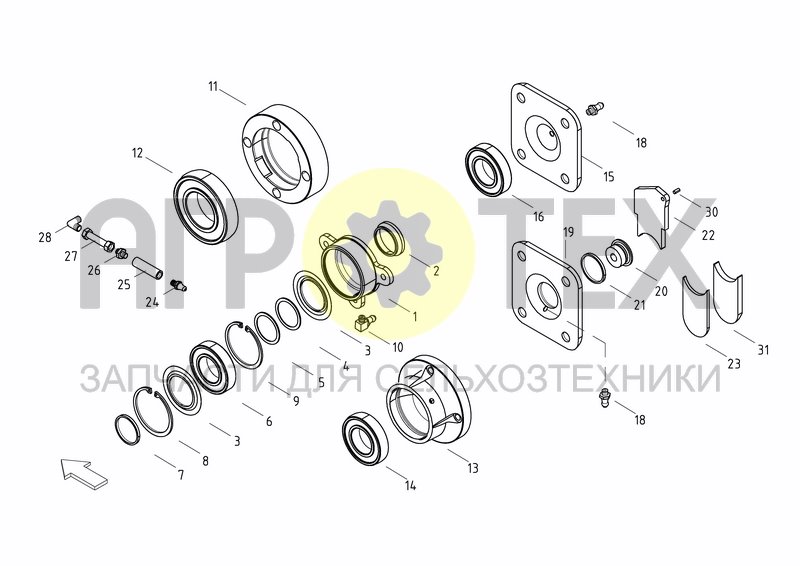 Чертеж BEARINGS WITH LUBRICATION OPTION