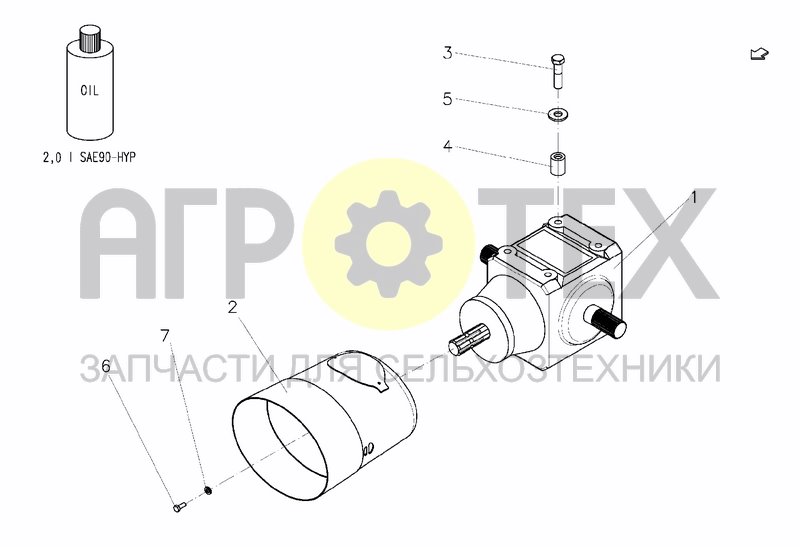 Чертеж GEARBOX OC-23