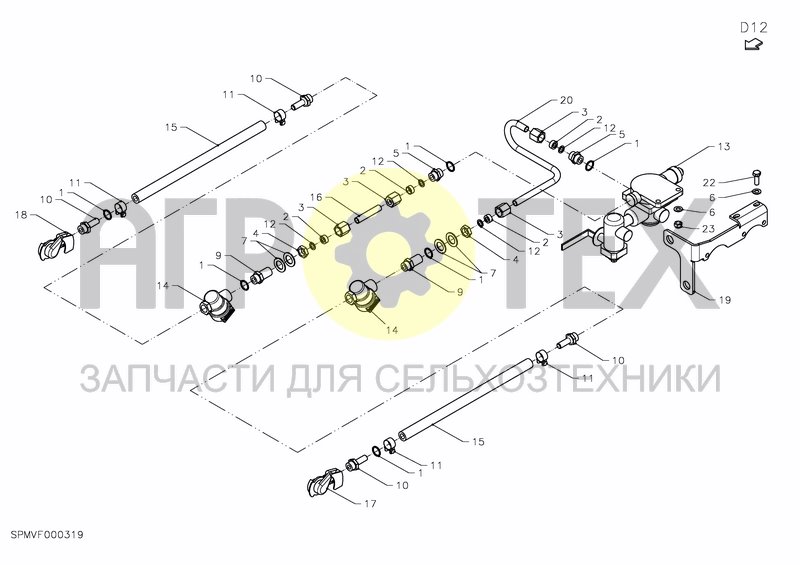 Чертеж VALVE UNIT, AIR