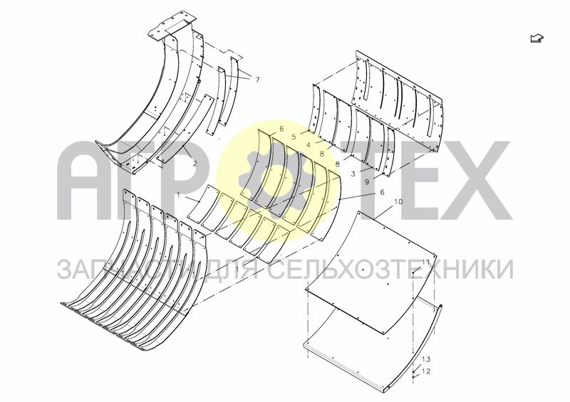 Чертеж LOW FRICTION PLATES