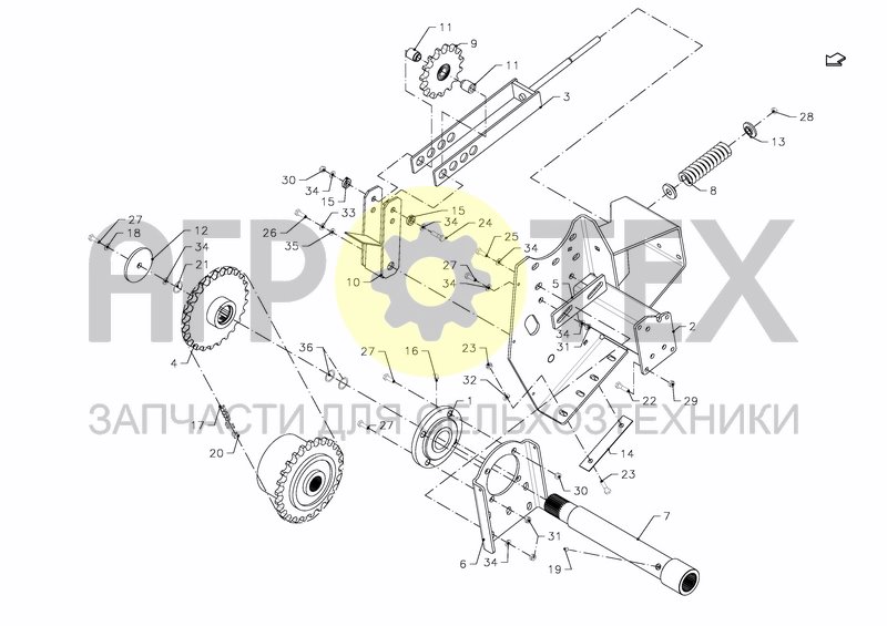 Чертеж TENSIONER, CHAIN