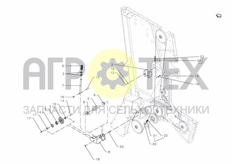 Чертеж DRIVE, CHAIN + TENSIONER