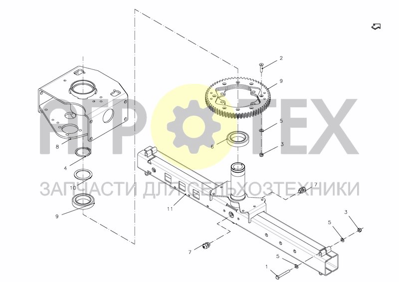 Чертеж GEAR DRIVE UNIT BP