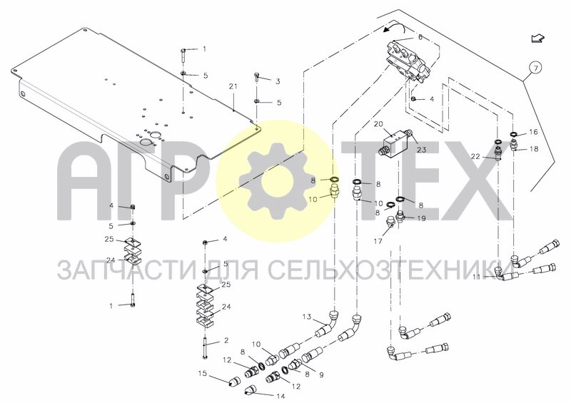 Чертеж HYDRAULIC VALVE