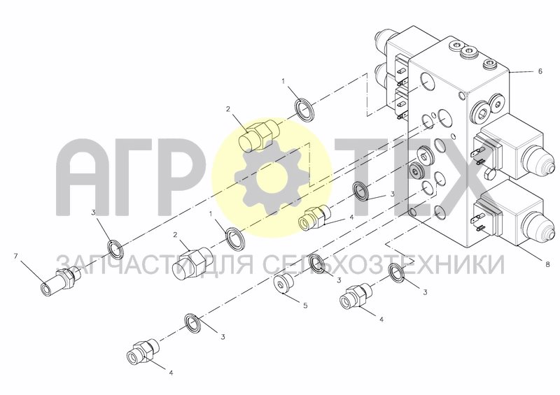 Чертеж HYDRAULIC VALVE BANK COMPUTER