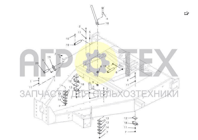 Чертеж MOUNTING PARTS, FRAME